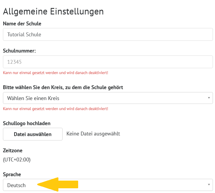 Schulweit Sprache ändern - Dokumentation DBildungscloud - Documentation ...